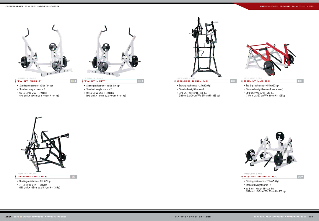 Life Fitness PL manual Combo Decline, Squat Lunge 