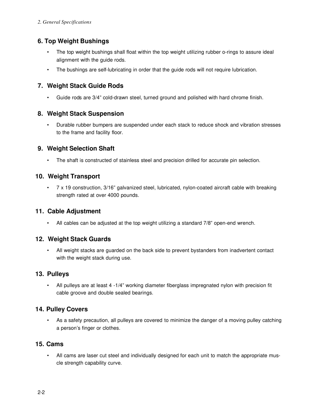 Life Fitness Pro Series Top Weight Bushings, Weight Stack Guide Rods, Weight Stack Suspension, Weight Selection Shaft 