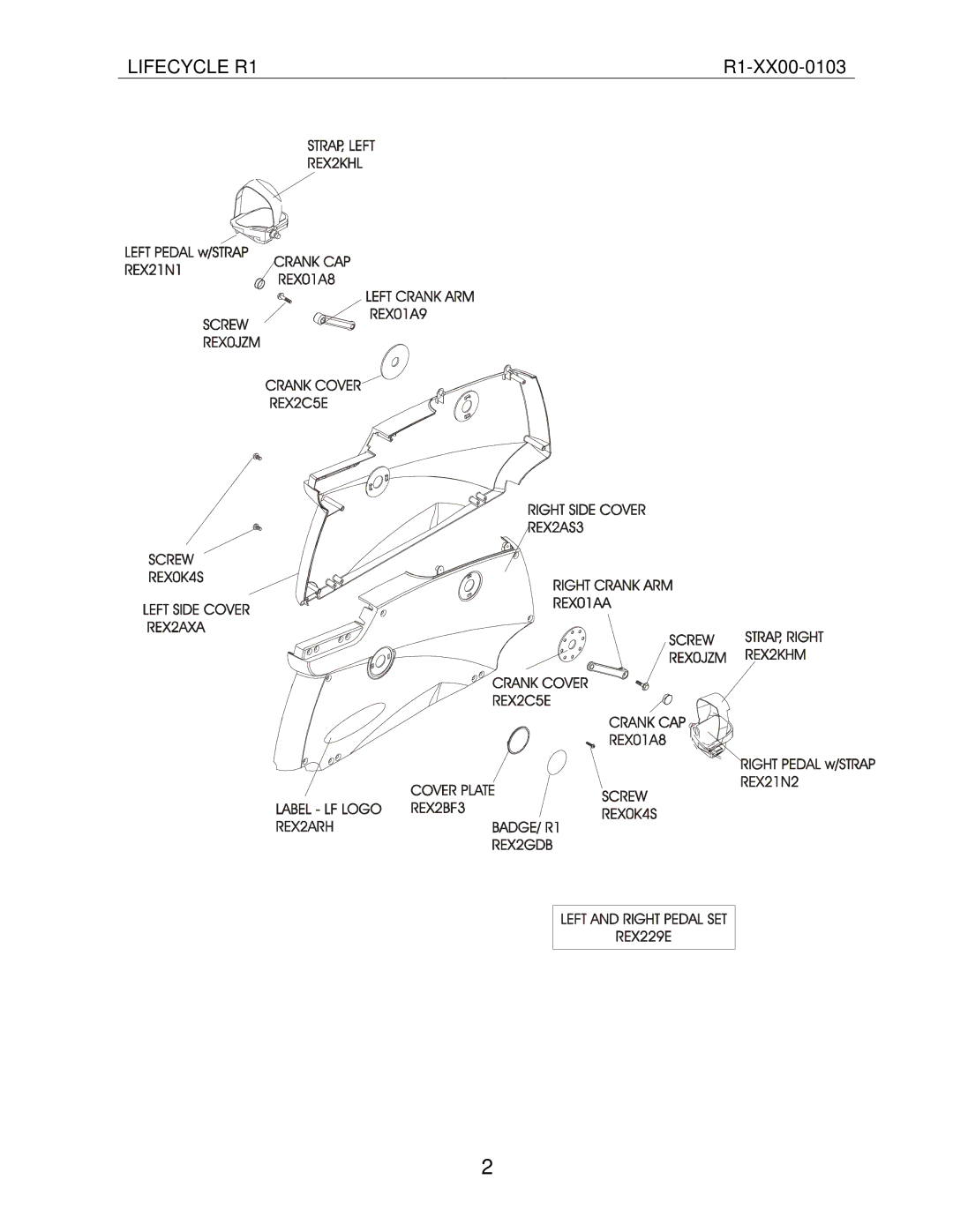 Life Fitness R1-XX00-0103 manual Lifecycle R1 