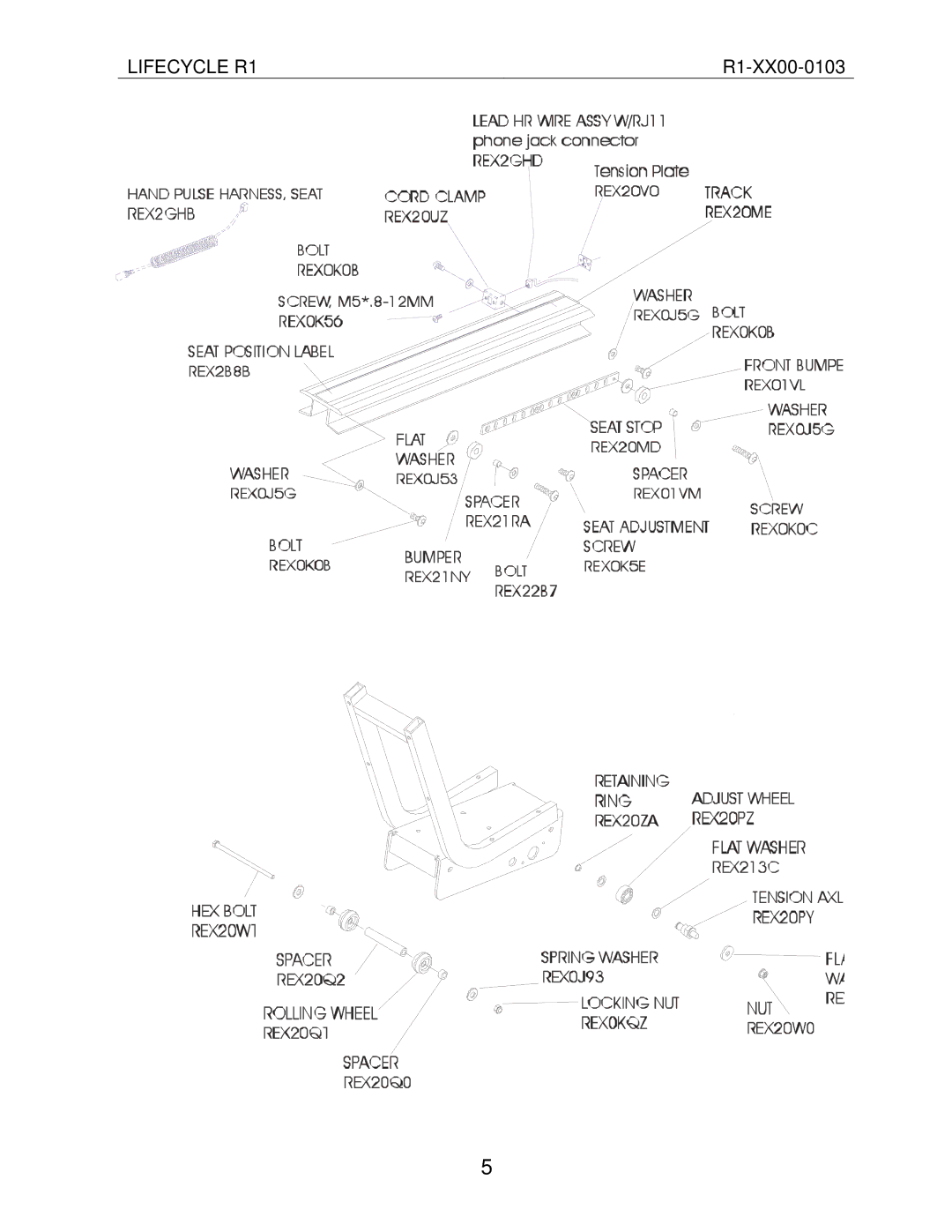 Life Fitness R1-XX00-0103 manual Lifecycle R1 