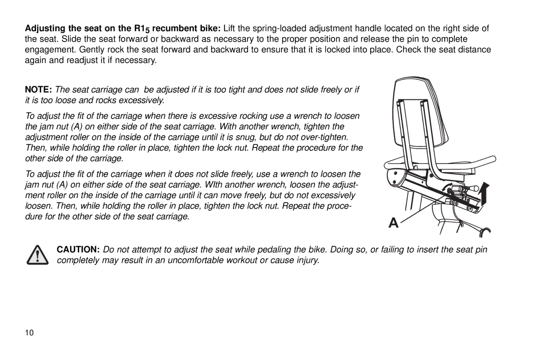 Life Fitness R15 user manual 