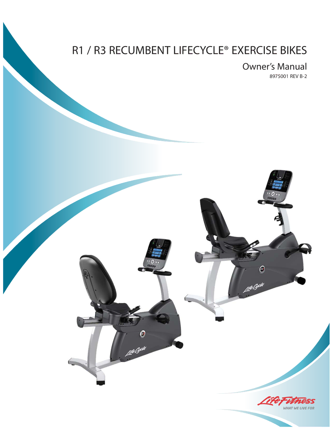 Life Fitness owner manual R1 / R3 Recumbent Lifecycle Exercise Bikes 