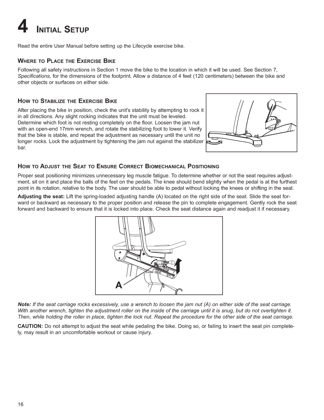 Life Fitness R3 owner manual Initial Setup 