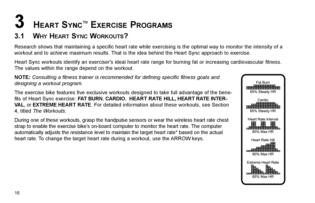 Life Fitness R35 user manual Heart Synctm Exercise Programs, WHY Heart Sync WORKOUTS? 