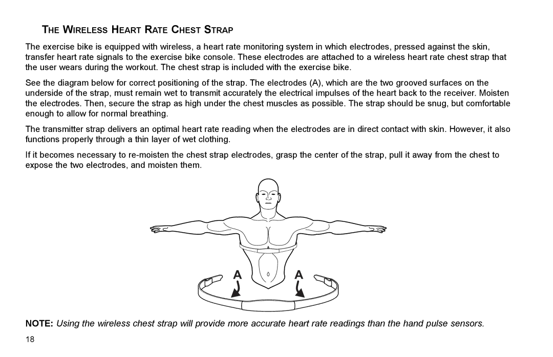 Life Fitness R35 user manual Wireless Heart Rate Chest Strap 