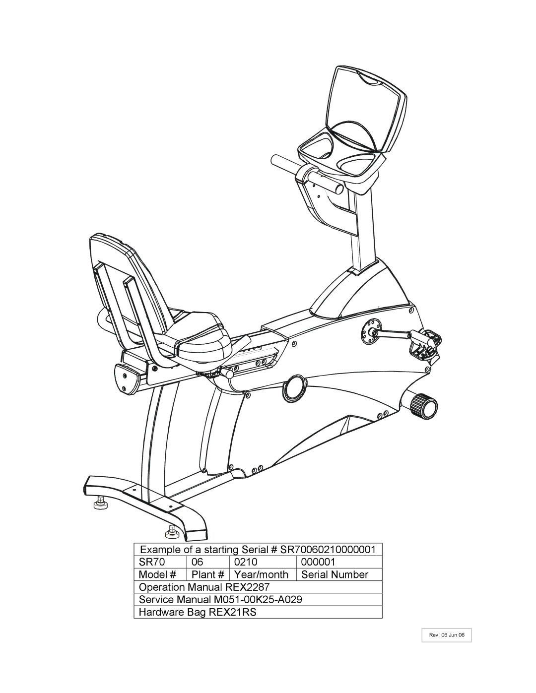 Life Fitness REX2287 operation manual Rev Jun 