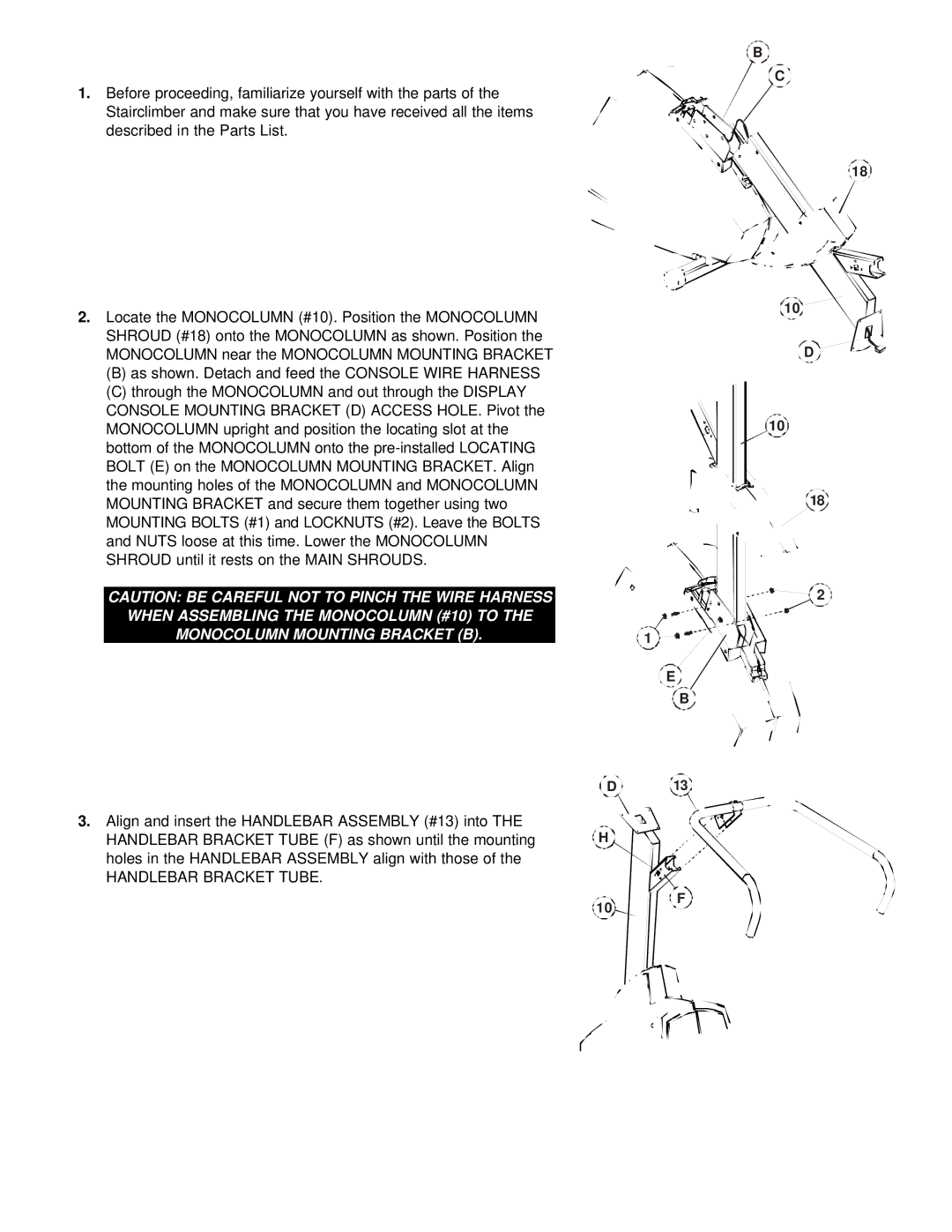 Life Fitness S9I manual Handlebar Bracket Tube 