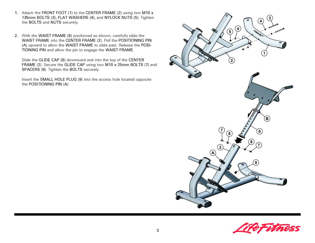 Life Fitness SBWBE owner manual 