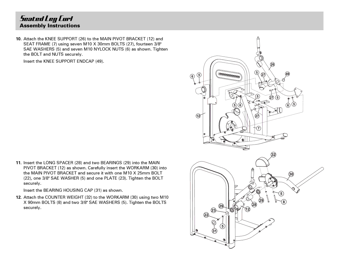 Life Fitness Seated Leg Curl manual 