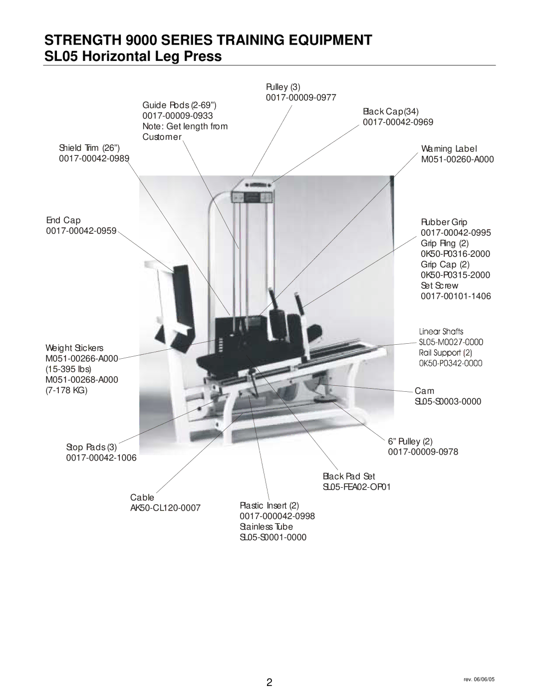 Life Fitness SL05 manual Rev /06/05 