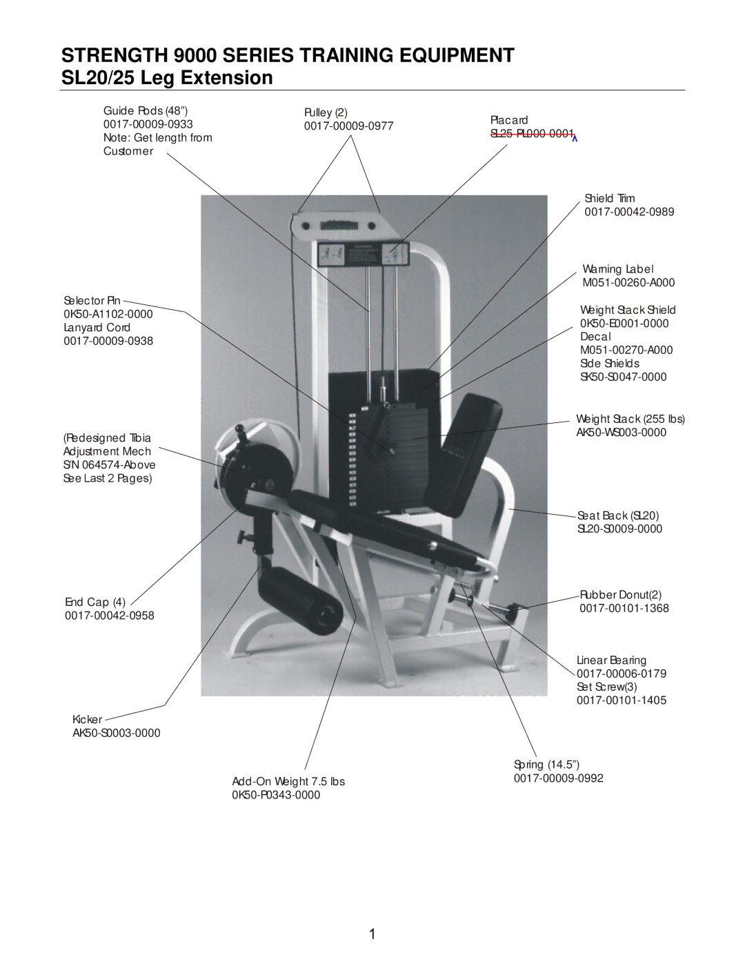 Life Fitness manual Seat Back SL20 SL20-S0009-0000 