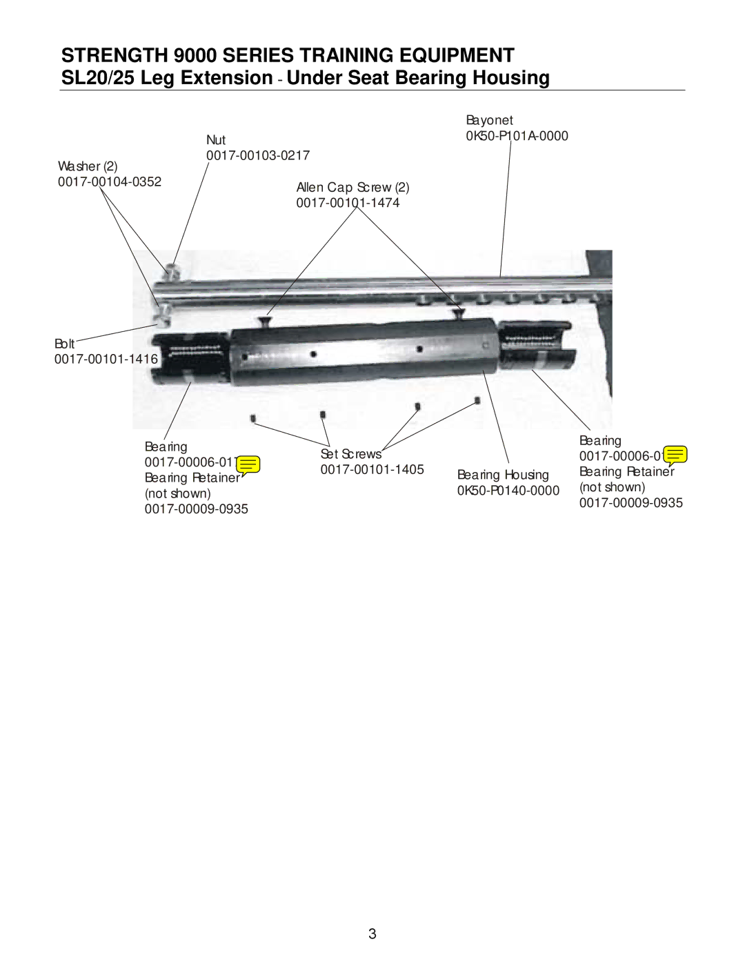 Life Fitness SL20 manual Bayonet 