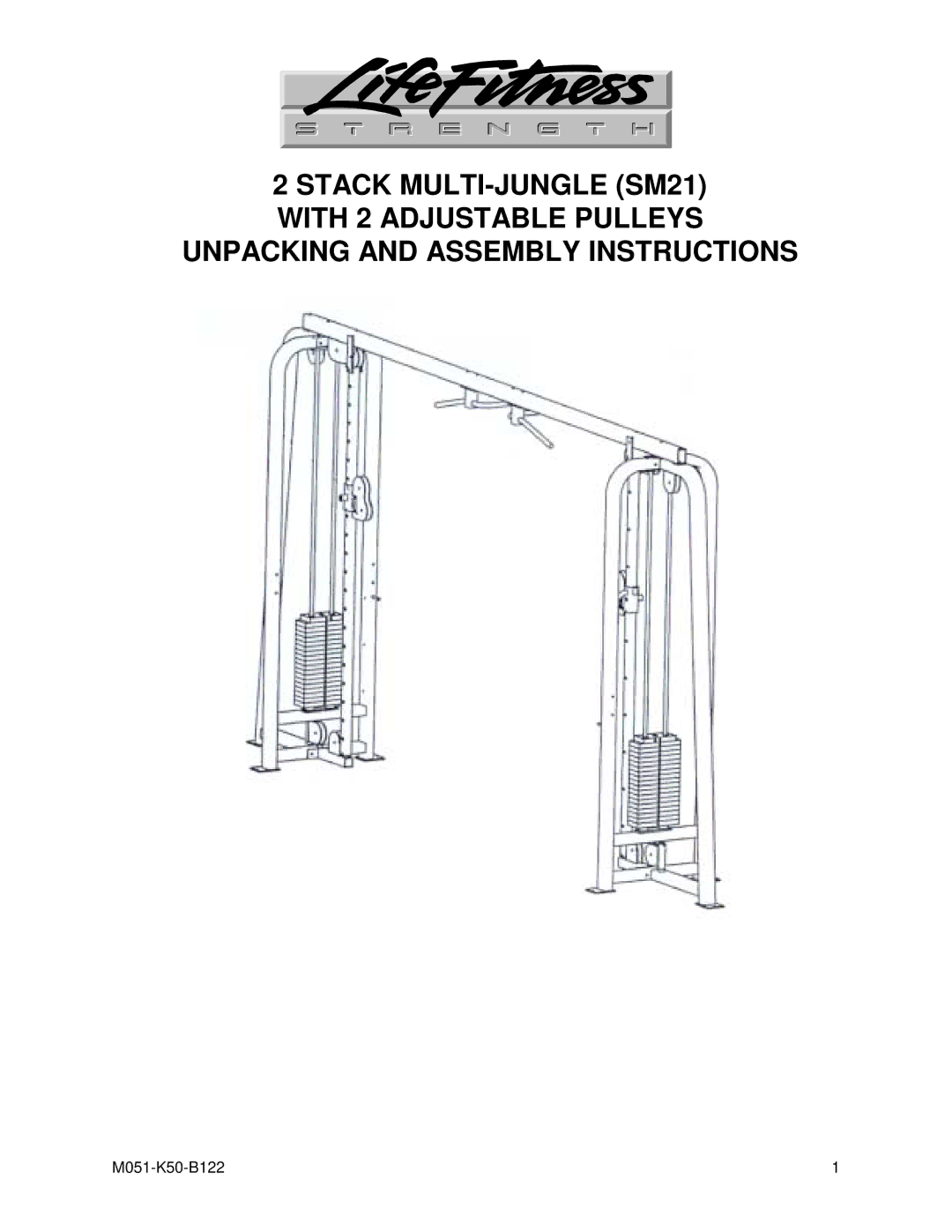 Life Fitness SM21 manual M051-K50-B122 