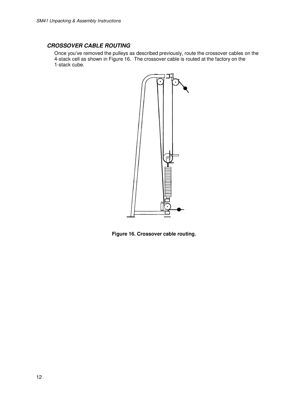 Life Fitness SM41 manual Crossover Cable Routing 