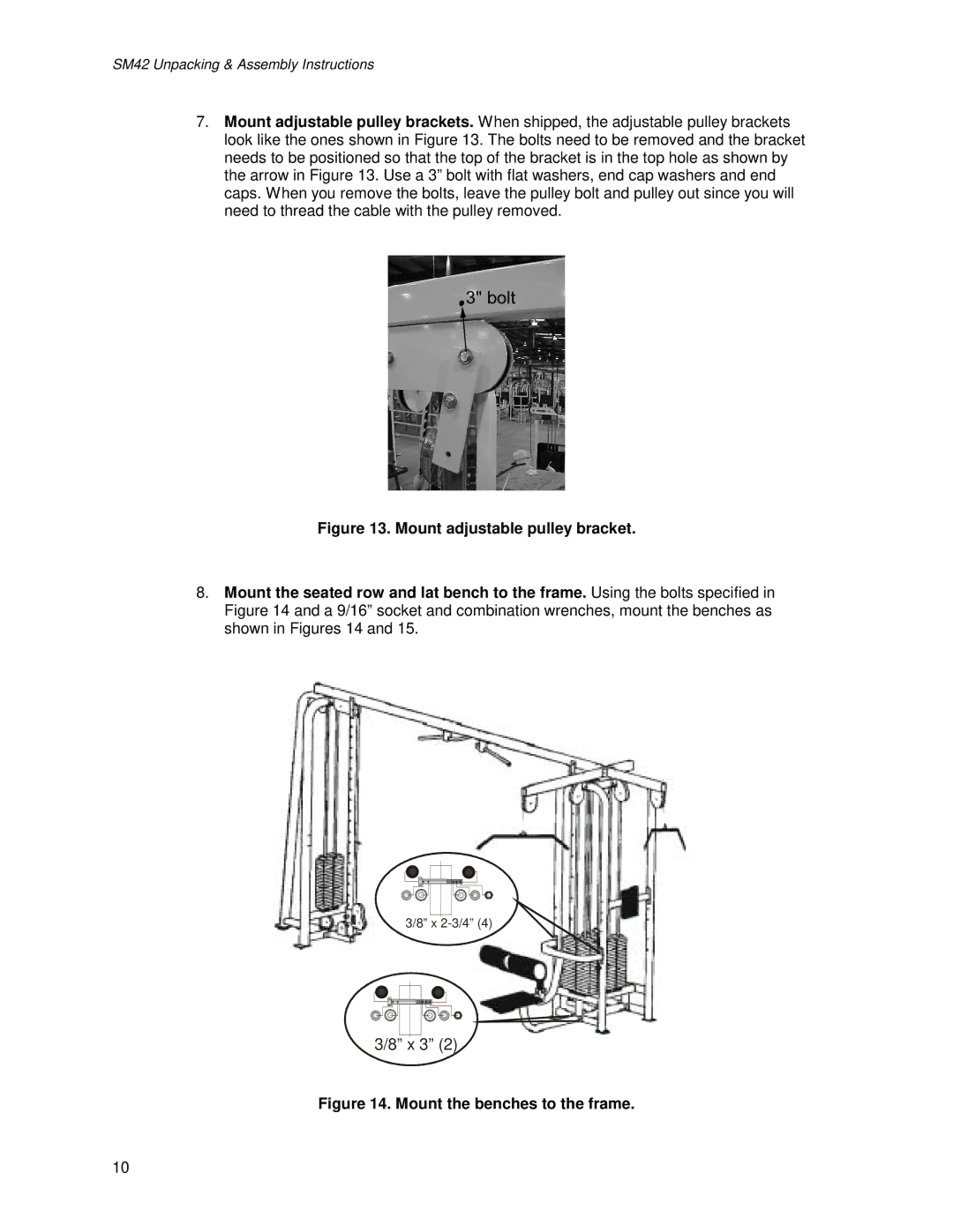 Life Fitness SM42 manual X 3 