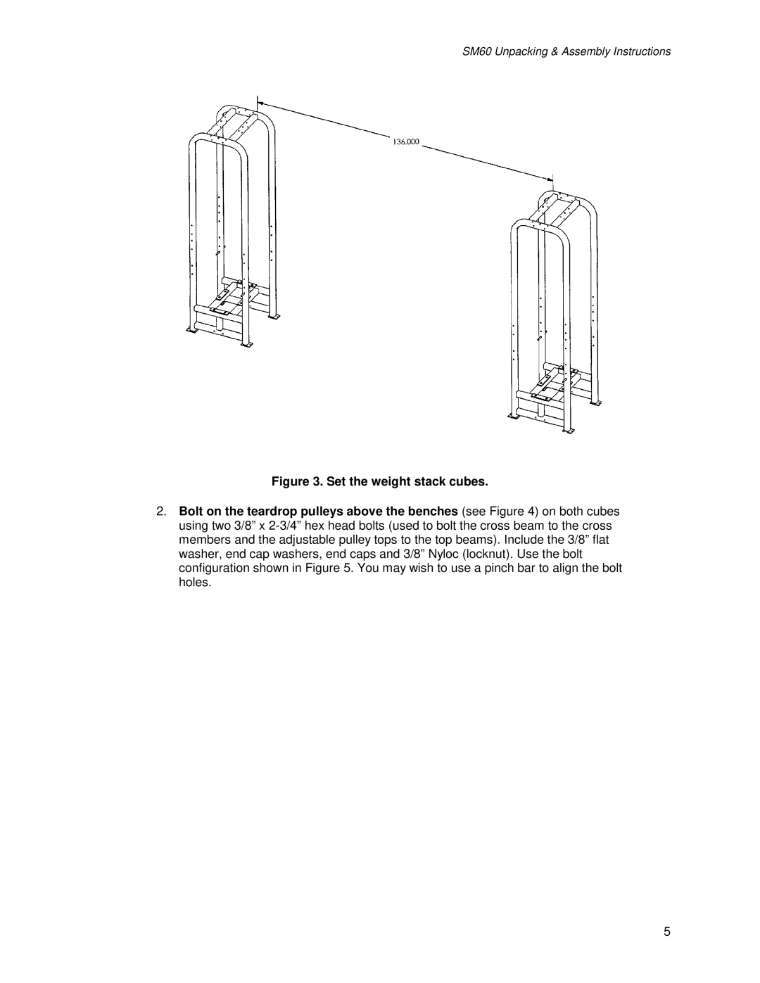 Life Fitness manual SM60 Unpacking & Assembly Instructions 