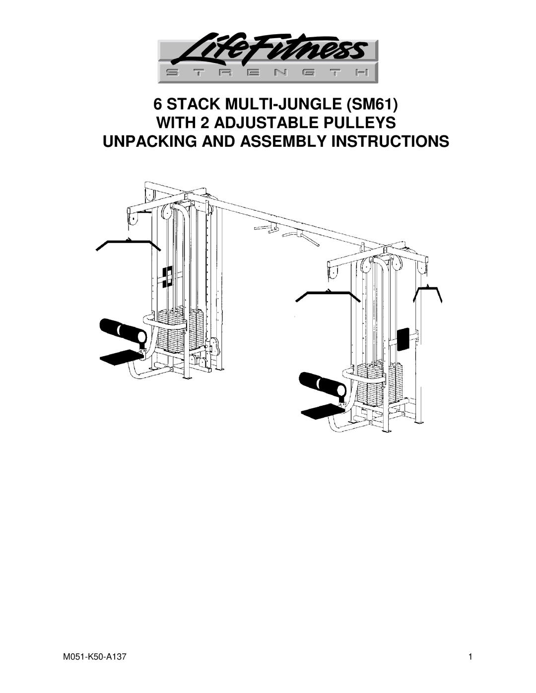 Life Fitness SM61 manual M051-K50-A137 