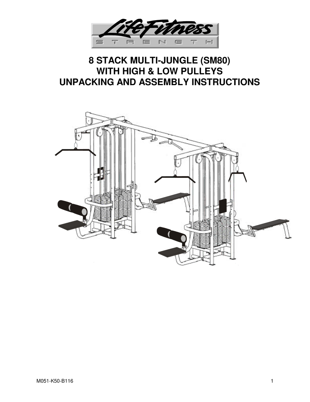 Life Fitness SM80 manual M051-K50-B116 