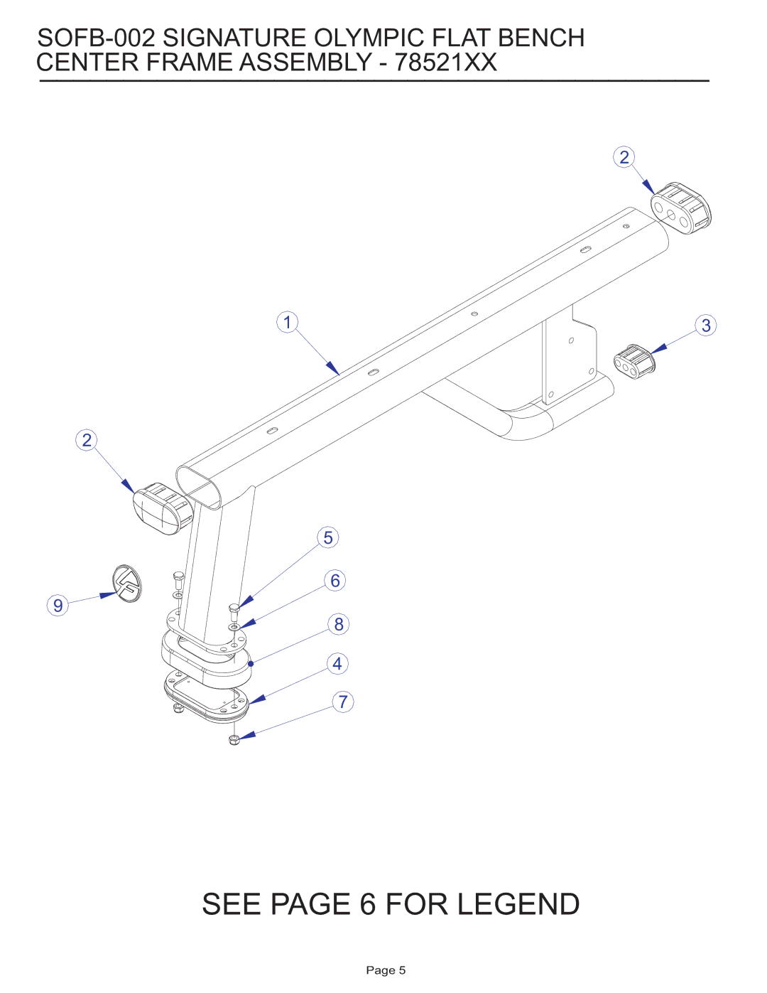 Life Fitness SOFB-002 manual See page 6 for Legend 