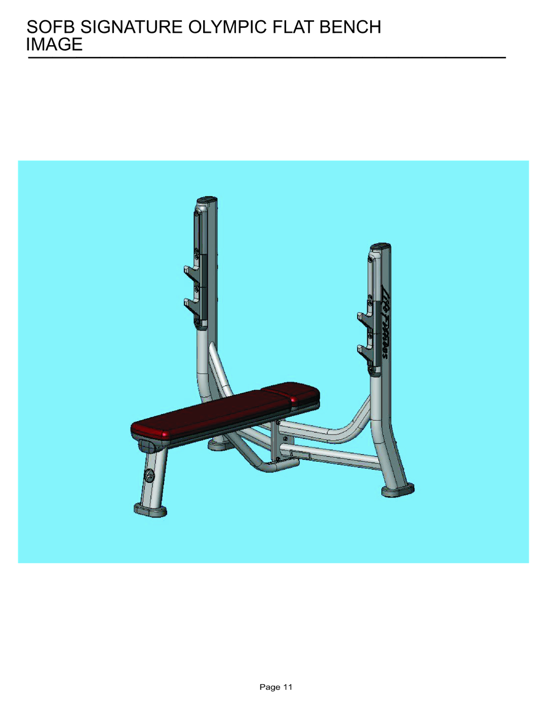 Life Fitness SOFB manual Sofb Signature Olympic Flat Bench Image 