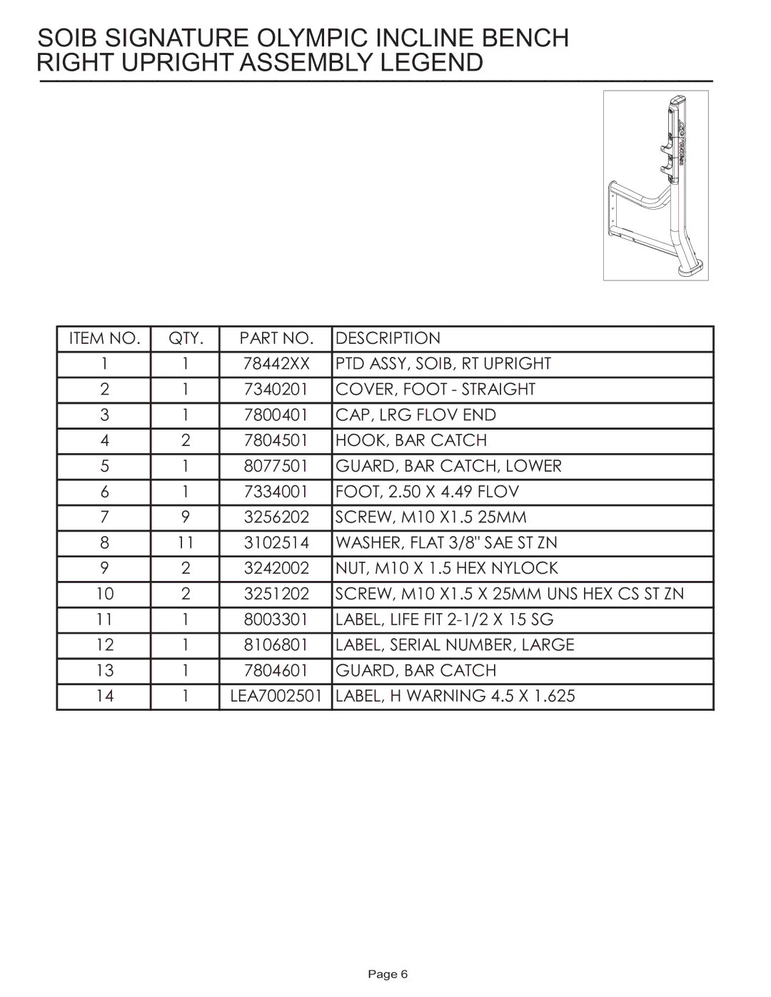 Life Fitness SOIB manual COVER, Foot Straight 