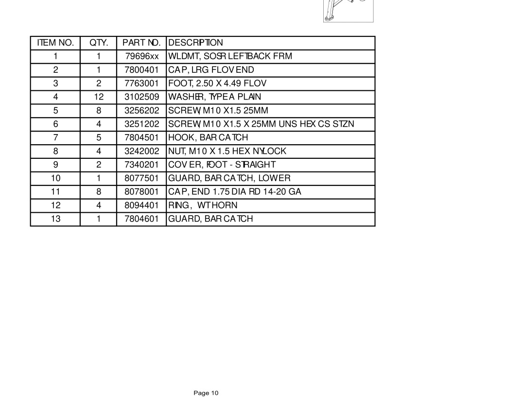 Life Fitness SOSR manual WLDMT, Sosr Left Back FRM 