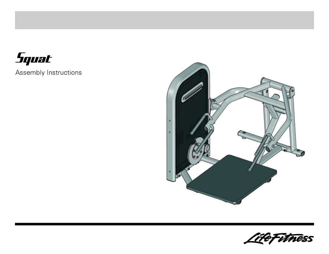 Life Fitness Squat manual 