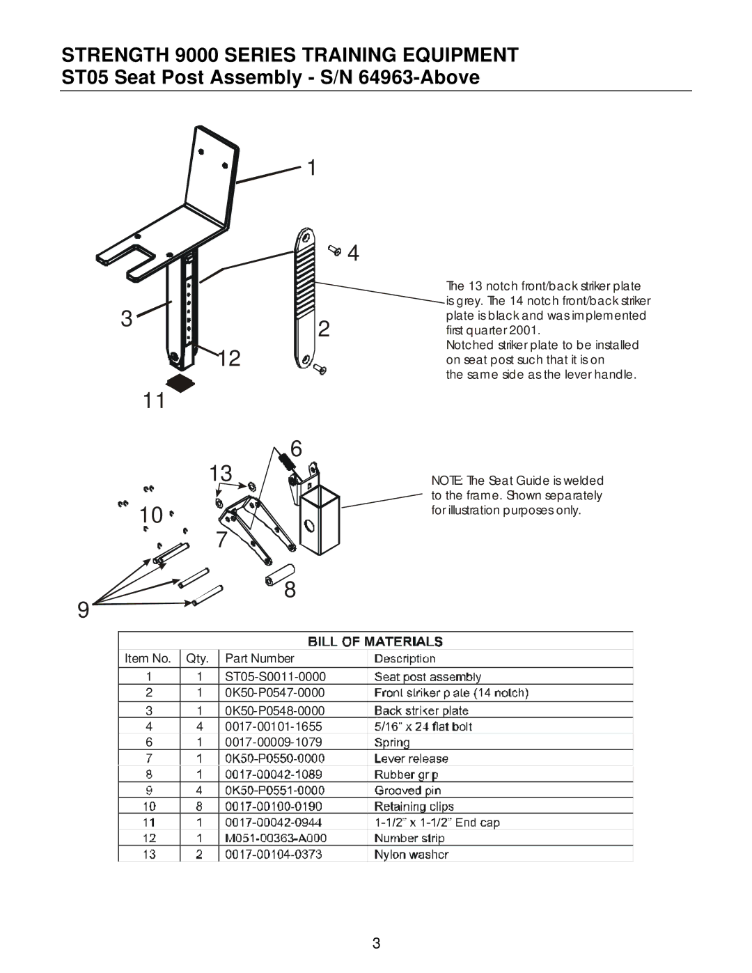 Life Fitness ST05 manual 