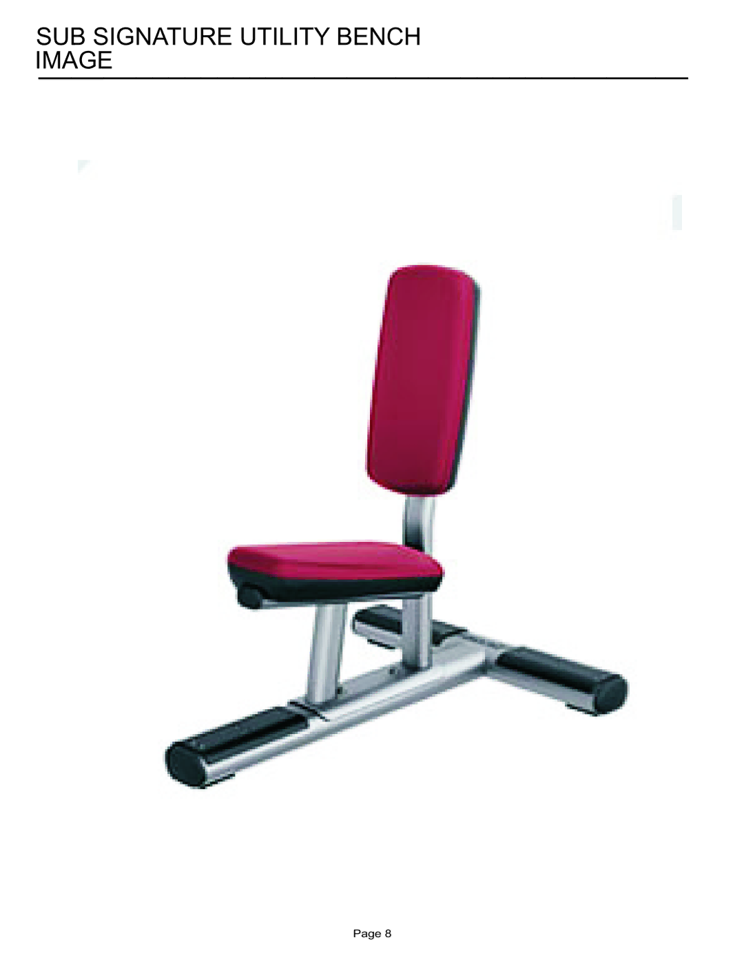 Life Fitness manual SUB Signature Utility Bench Image 