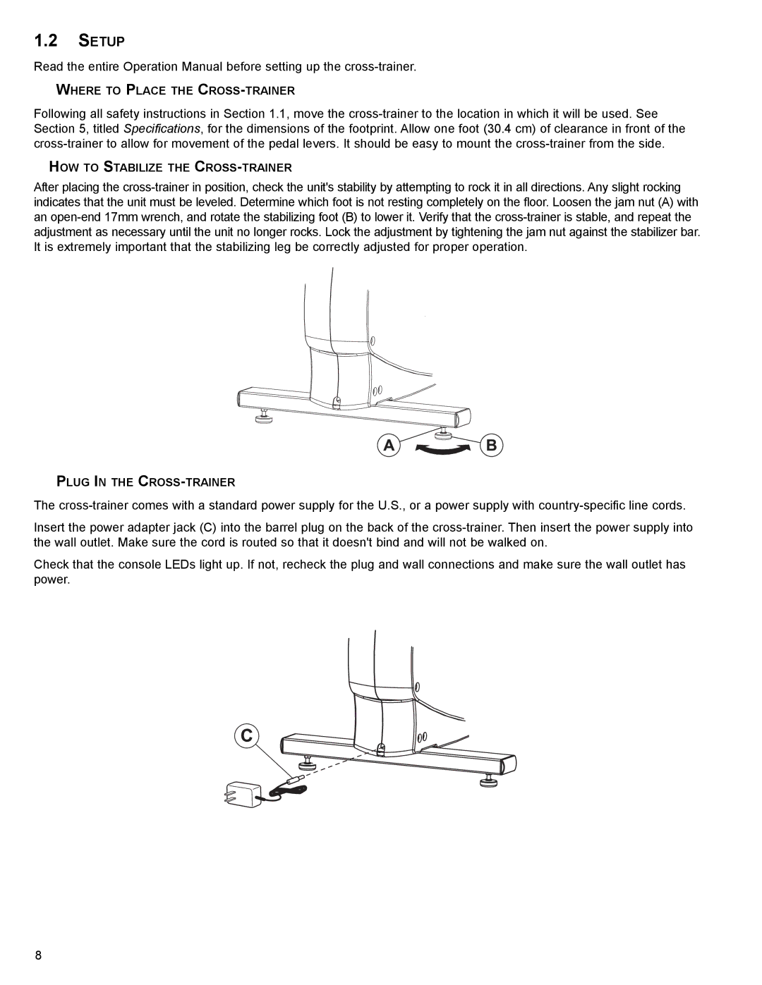 Life Fitness SX30 user manual Setup 