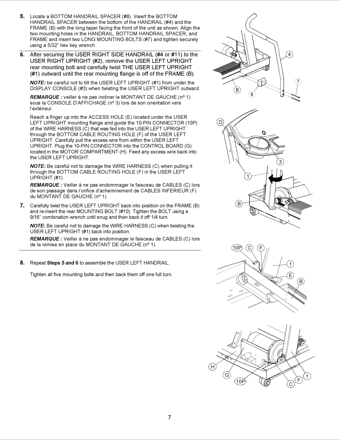 Life Fitness T30 manual Upright #1, 10P C F 