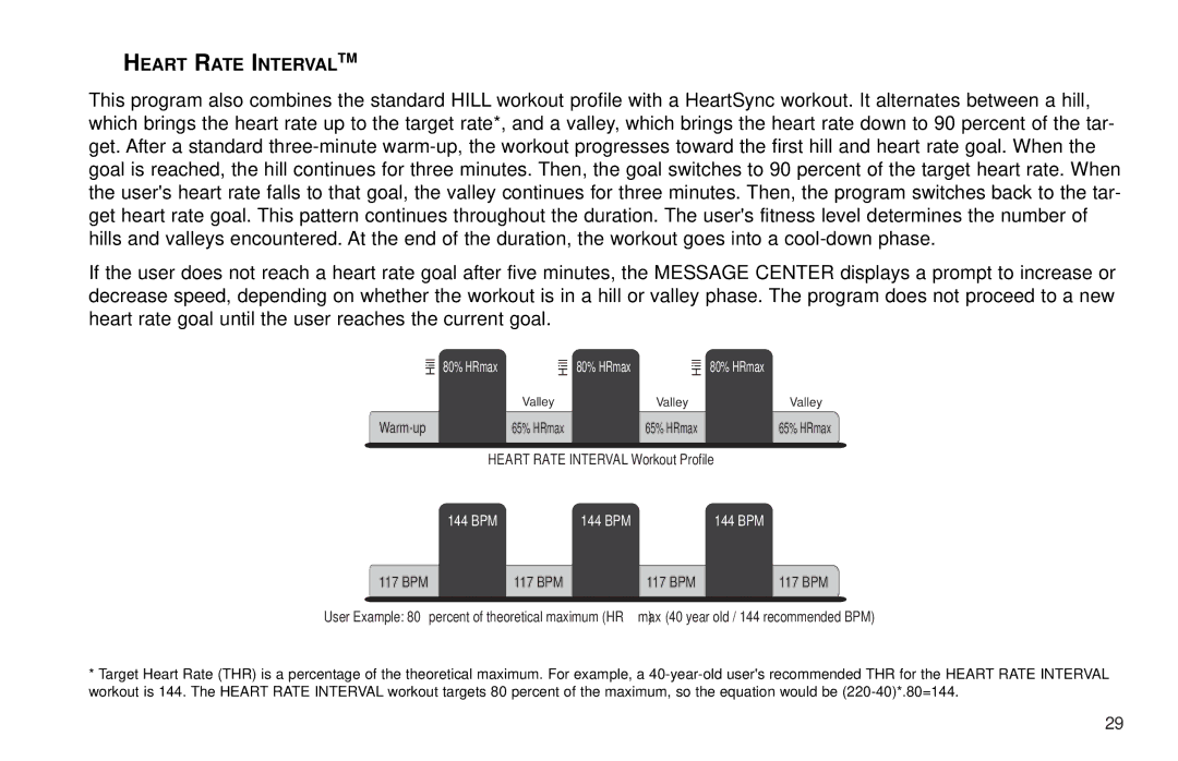 Life Fitness T30/T35 user manual Heart Rate Intervaltm 