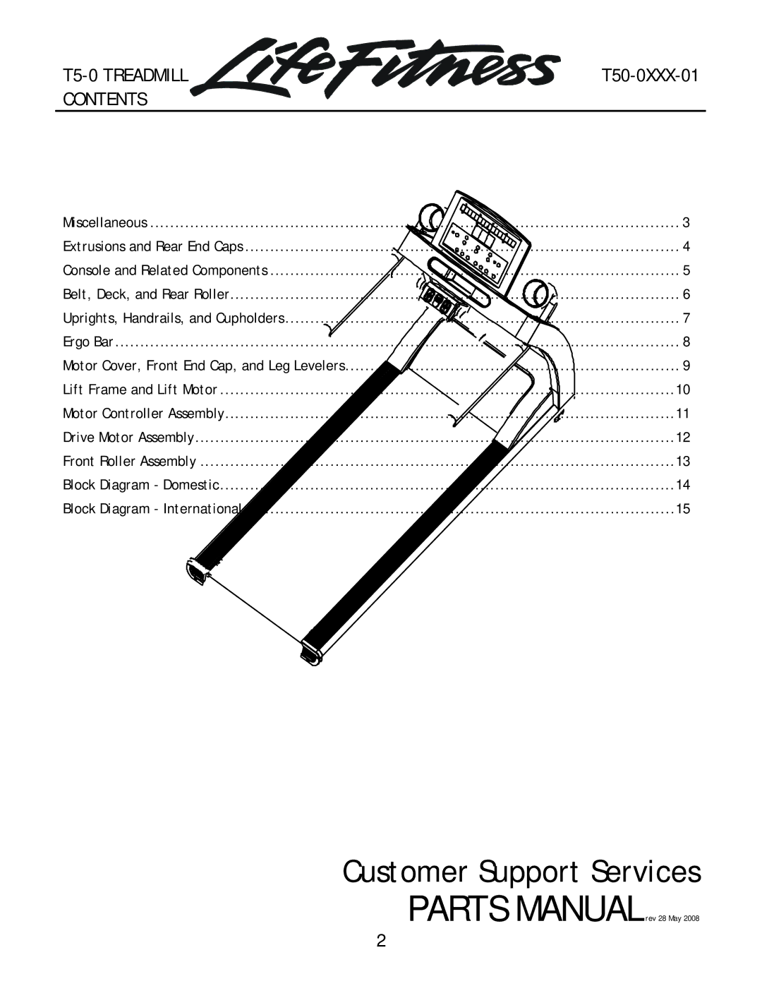 Life Fitness T5-0 manual Contents 