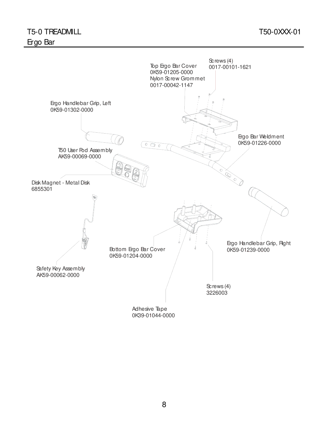 Life Fitness T5-0 manual Ergo Bar 