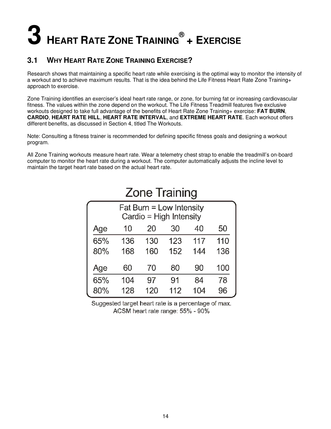 Life Fitness T3i, T5iw operation manual Heart Rate Zone Training + Exercise, WHY Heart Rate Zone Training EXERCISE? 