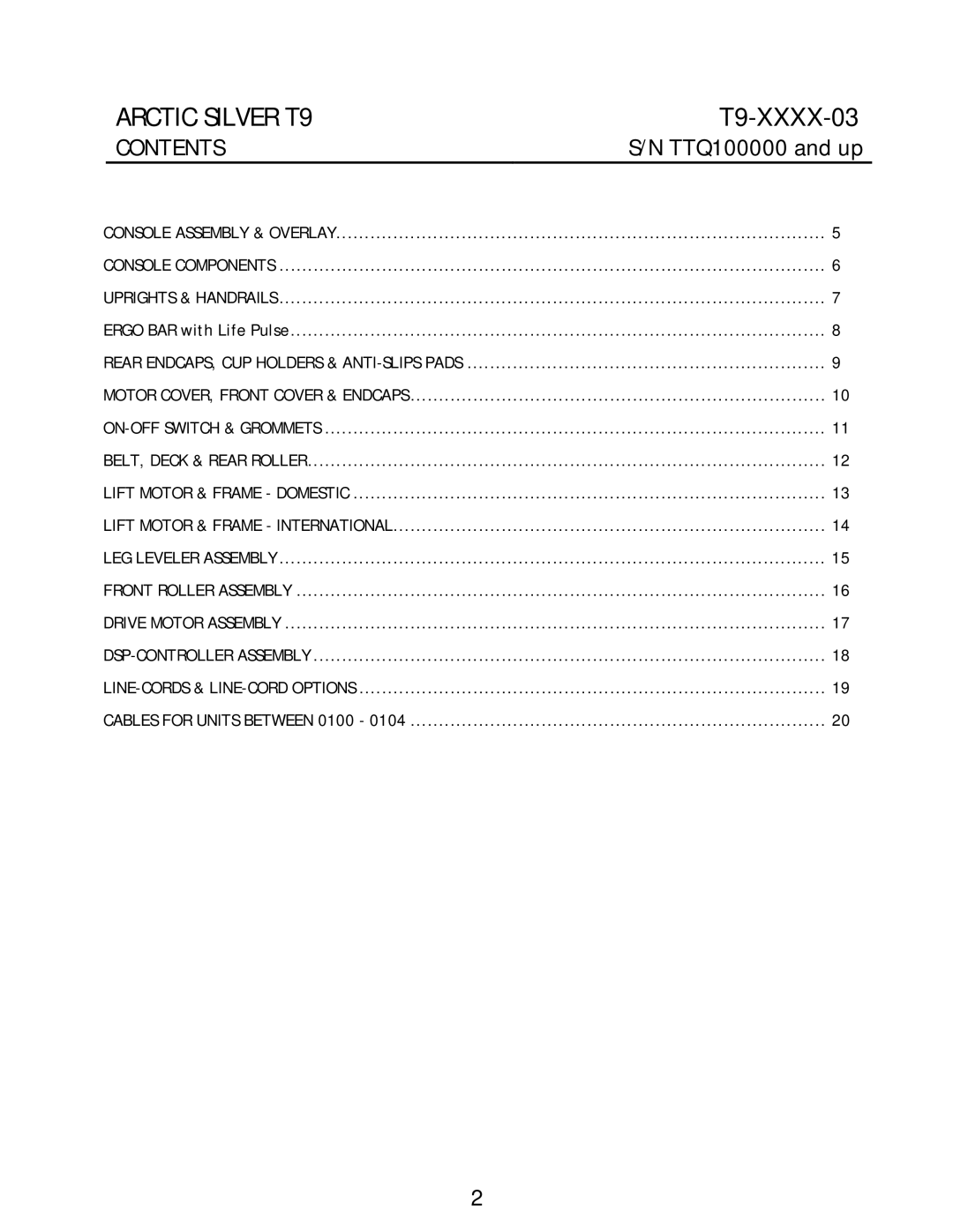 Life Fitness manual T9-XXXX-03 