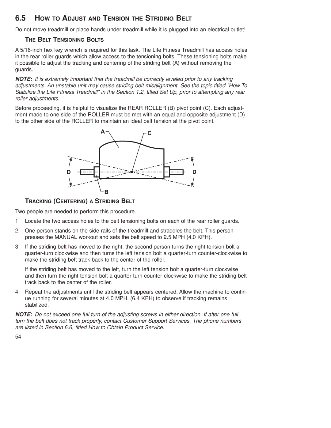 Life Fitness T9E HOW to Adjust and Tension the Striding Belt, Belt Tensioning Bolts, Tracking Centering a Striding Belt 