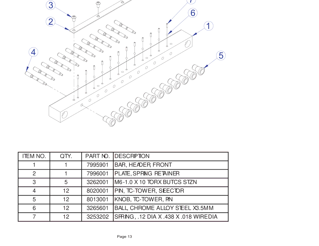 Life Fitness TCRW manual Tower Header Assembly 