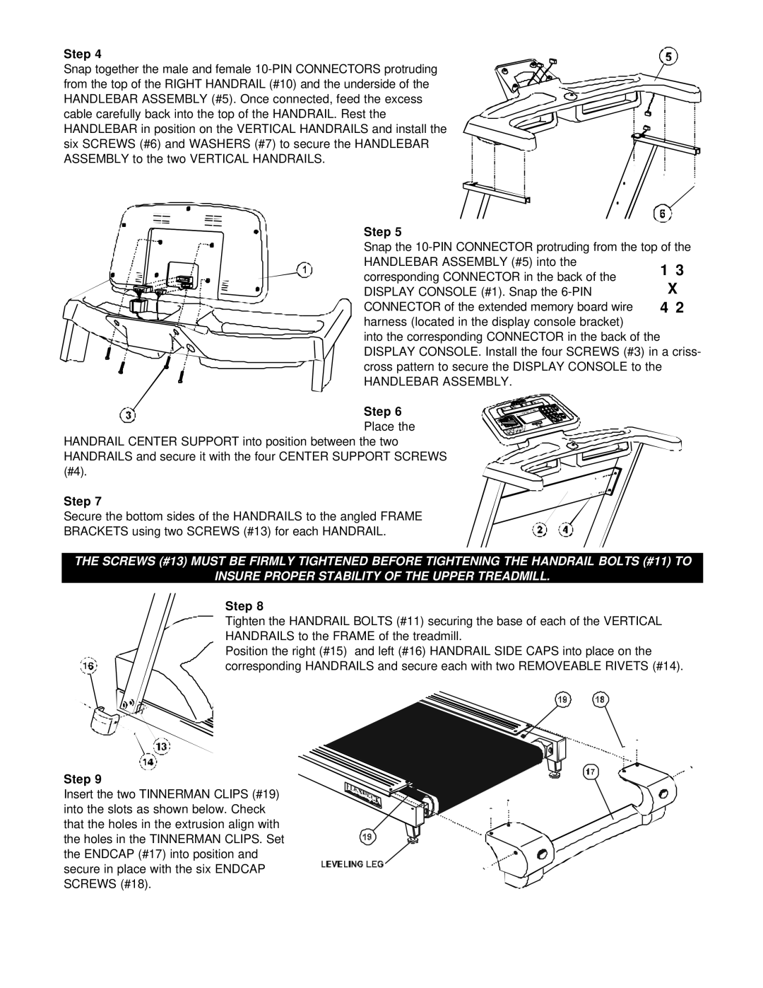 Life Fitness tr 8500 installation instructions Place 