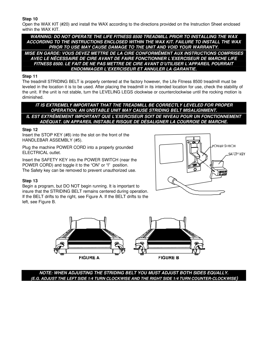 Life Fitness tr 8500 installation instructions Handlebar Assembly #5 