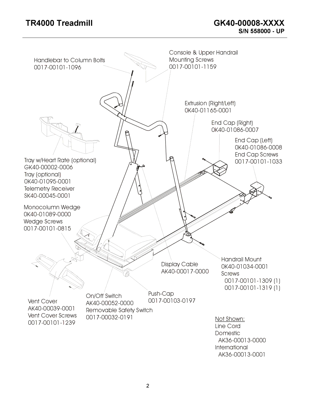 Life Fitness TR4000 manual AK40-00052-0000 