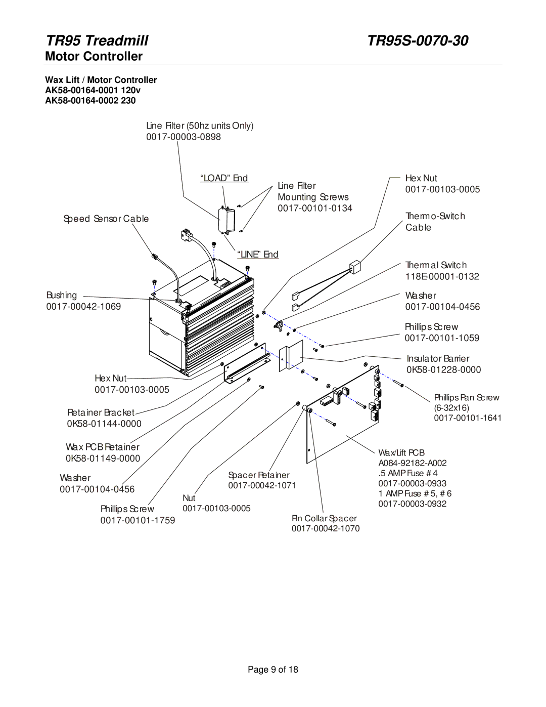 Life Fitness TR95 manual Motor Controller 