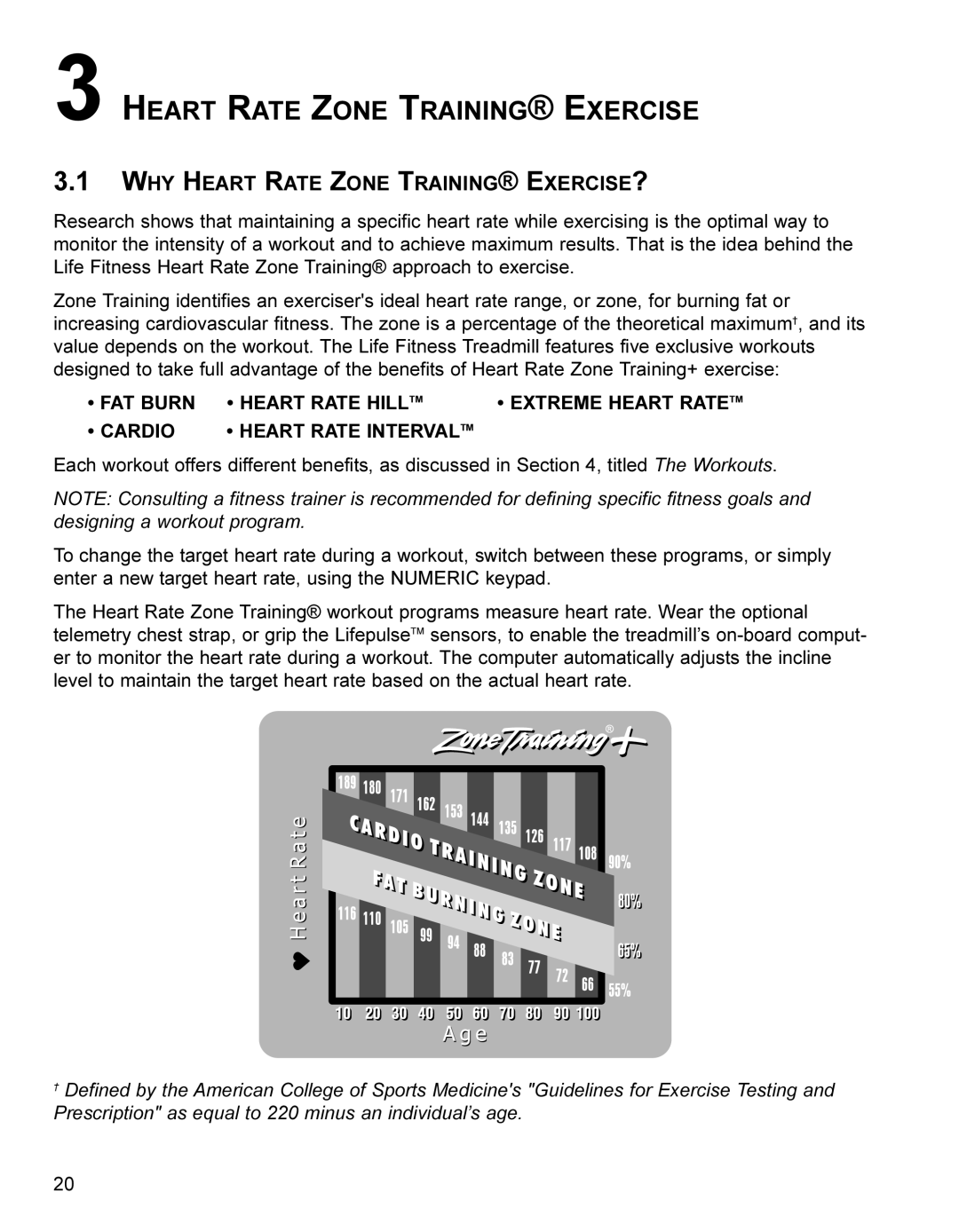 Life Fitness Treadmill manual Heart Rate Zone Training Exercise, WHY Heart Rate Zone Training EXERCISE? 