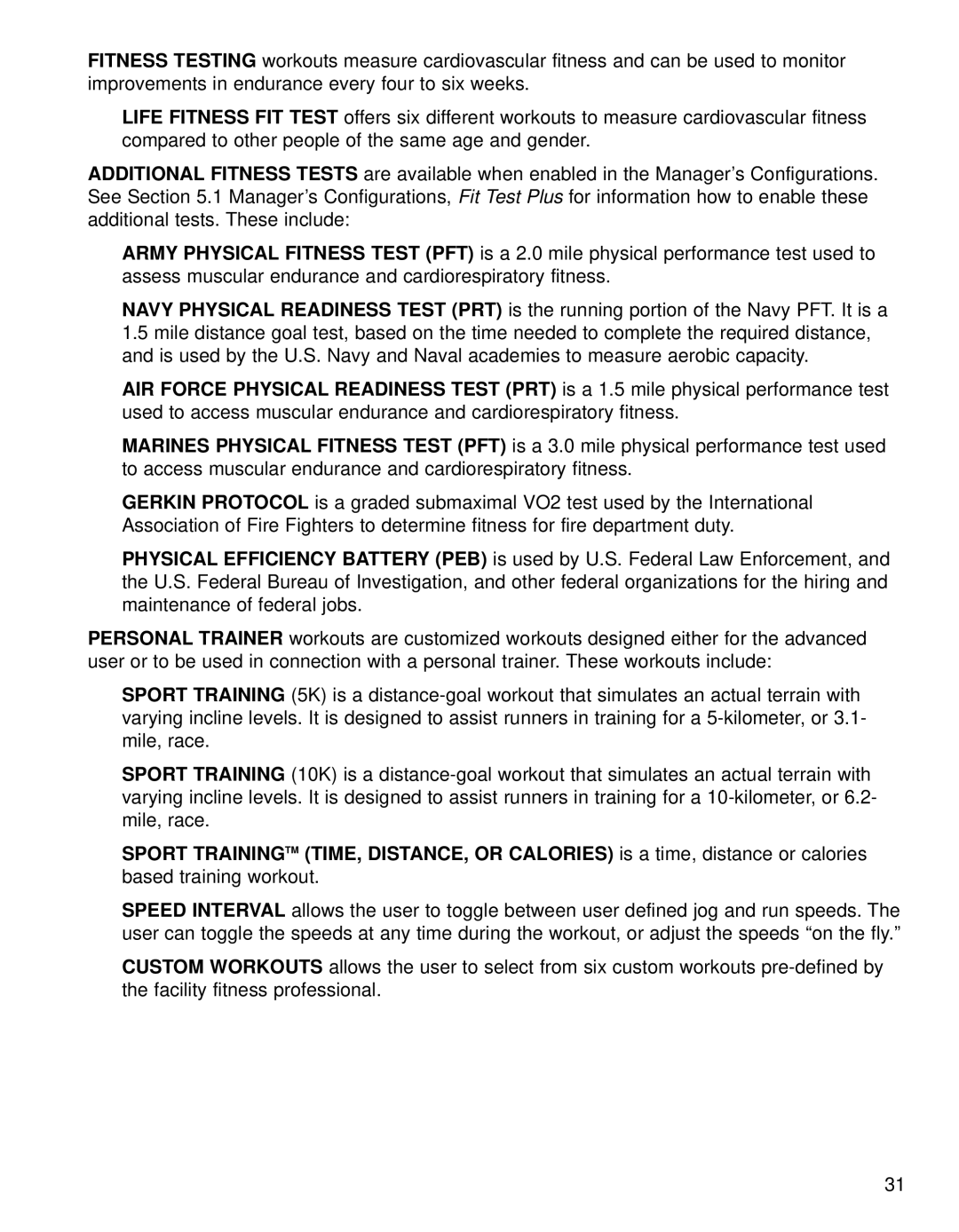 Life Fitness Treadmills 97Te, 95TE operation manual 