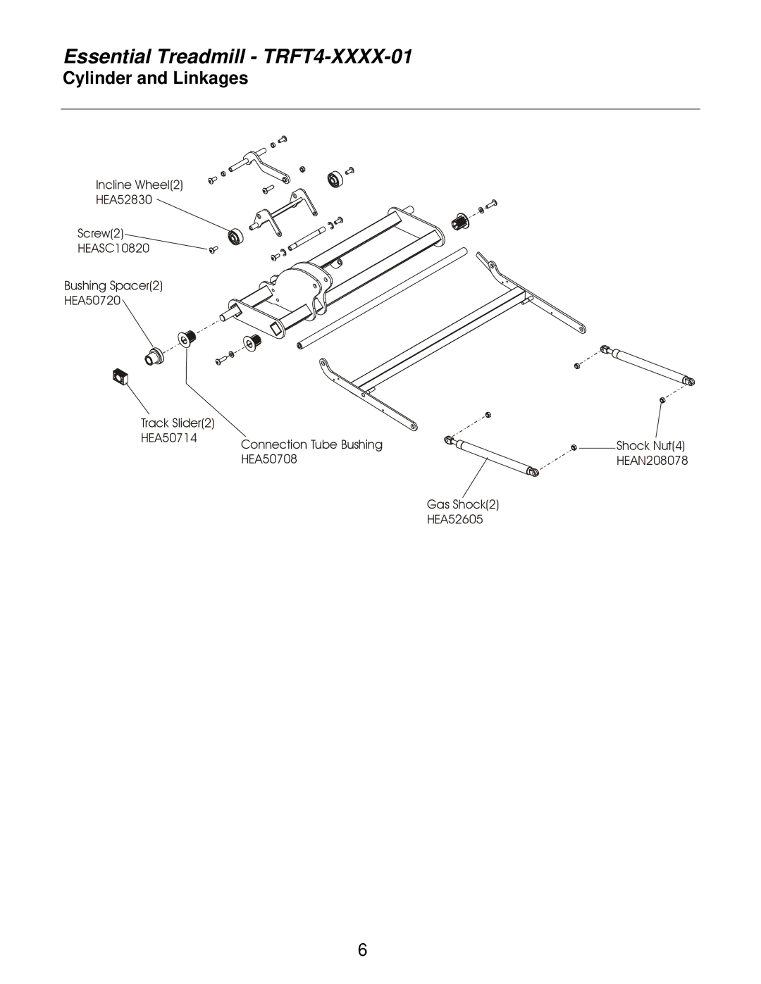 Life Fitness TRFT4-XXXX-01 manual Cylinder and Linkages 