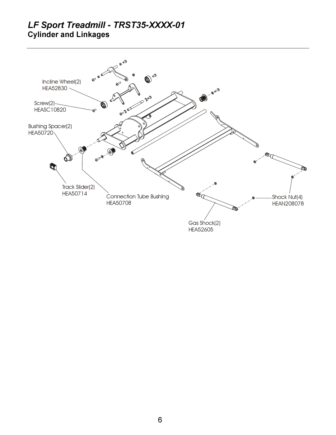 Life Fitness TRST35-XXXX-01 manual Cylinder and Linkages 