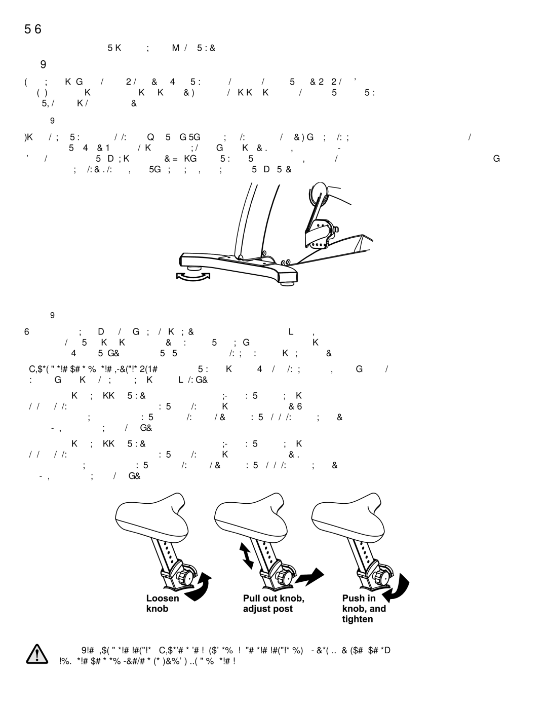 Life Fitness RT4, UT4 user manual Setup, HOW to Stabilize the Exercise Bike 