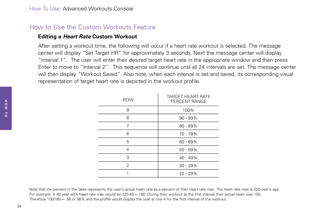 Life Fitness Video Gaming Accessories manual Editing a Heart Rate Custom Workout 