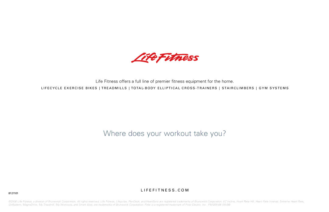 Life Fitness Video Gaming Accessories manual Where does your workout take you? 