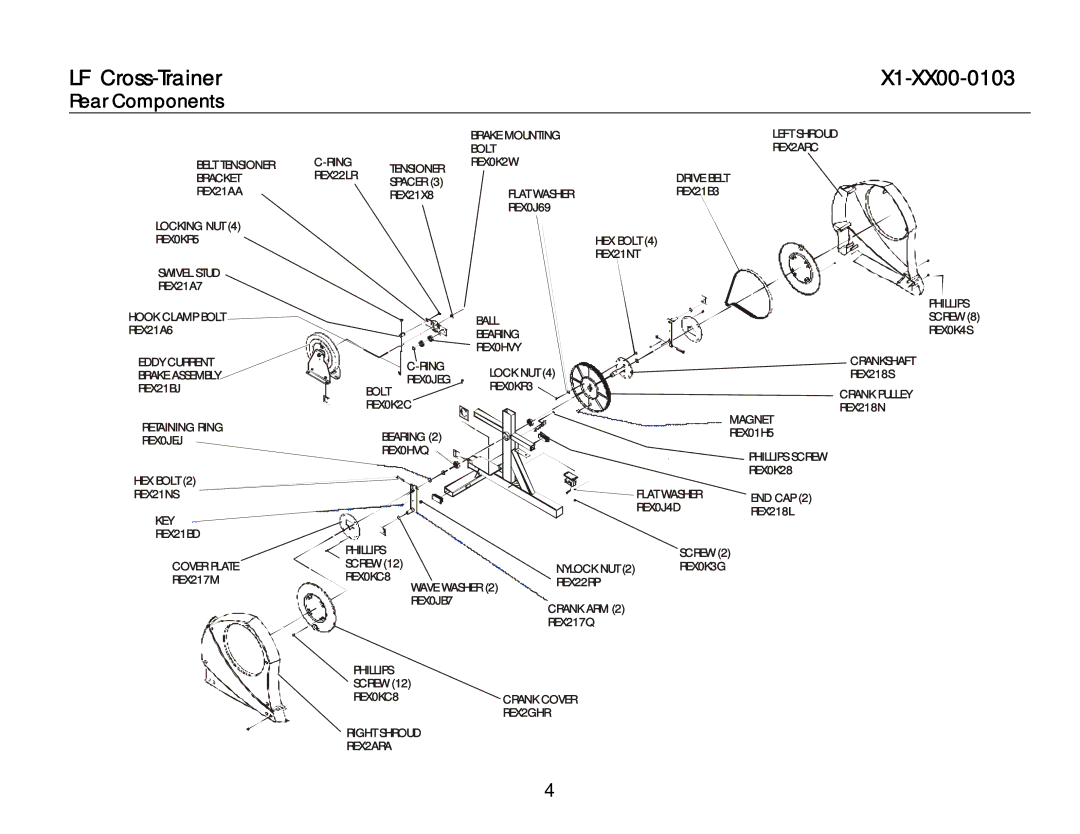 Life Fitness X1-XX00-0103 operation manual LF Cross-Trainer 